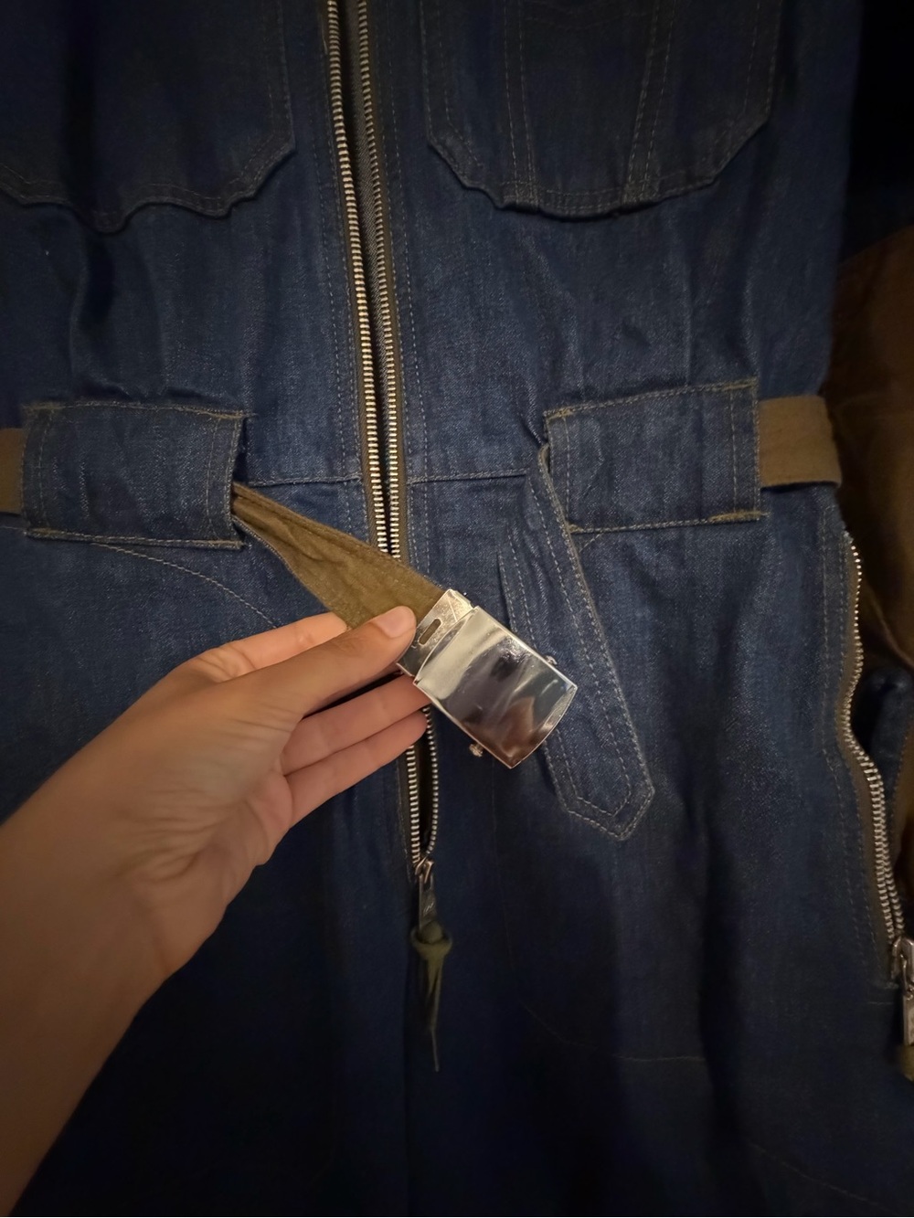 Vintage Utility Jumpsuit - Dark Indigo - Picture 3 of 3